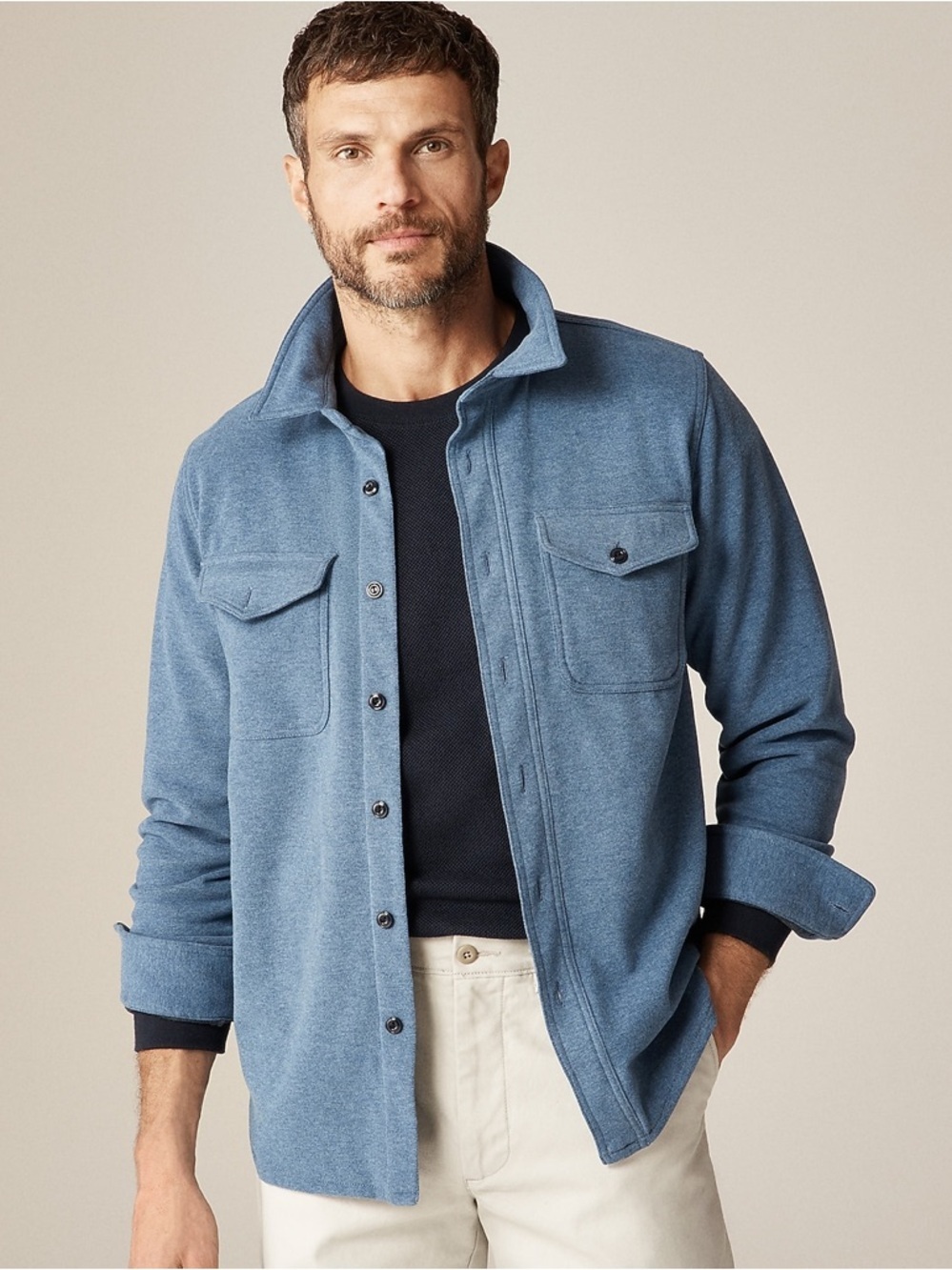 J crew blue Seaboard soft-knit shirt